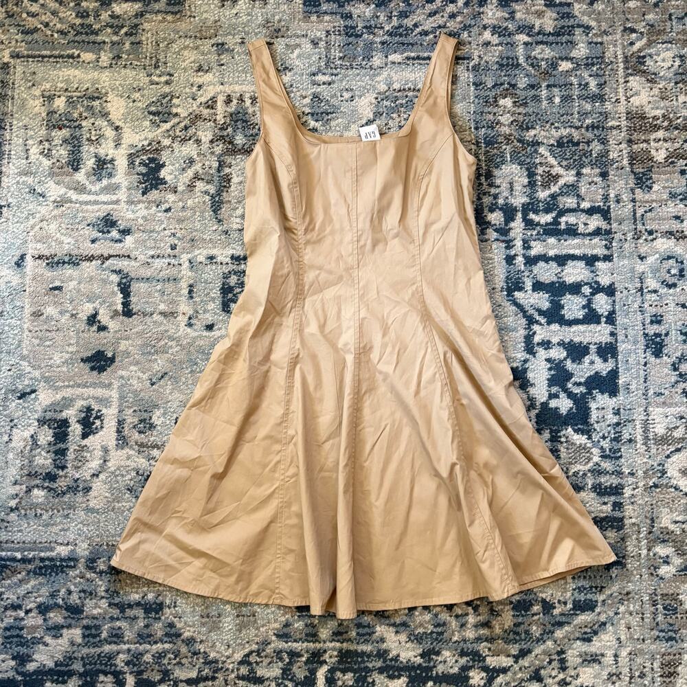 Gap Square Neck Mini Dress in Travertine brown - Picture 3 of 10